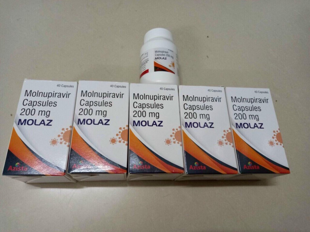 Ảnh hộp thuốc molnupiravir 200 mg có giá 8,3 triệu đồng được người bán gửi cho khách. Ảnh: Nhân vật cung cấp