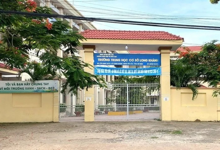 trường THCS Long Khánh bị bắt giam. Ảnh: VT