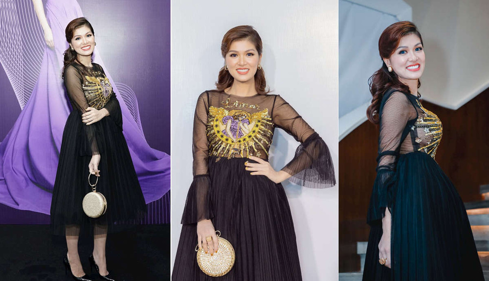 Hoa hậu Oanh Yến rạng ngời đến chúc mừng Mâu Thủy trình làng bộ sưu tập thời trang đầu tay