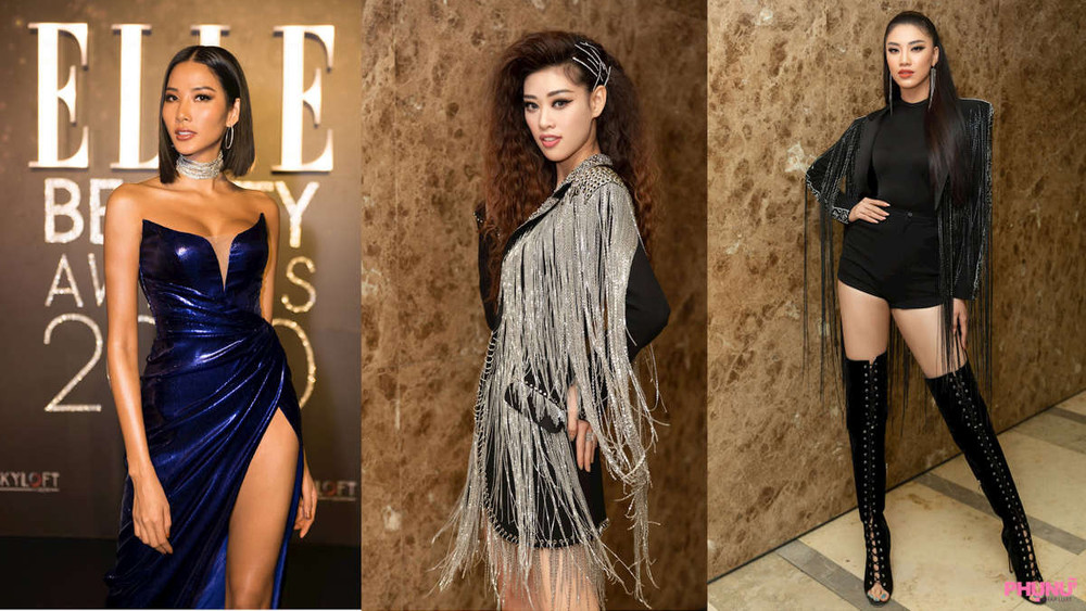 Hoa hậu Khánh Vân, Á hậu Hoàng Thùy, Á hậu Kim Duyên xuất hiện ấn tượng trên thảm đỏ Elle Style Awards 2019
