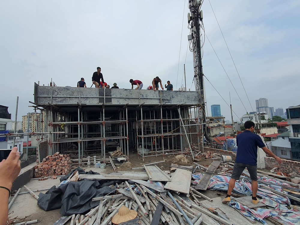 Hà Nội: Cưỡng chế công trình vi phạm tại số 121-123 đường Nguyễn Khang