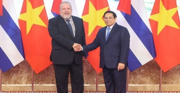 Thủ tướng Chính phủ chủ trì lễ đón Thủ tướng Cuba thăm hữu nghị chính thức Việt Nam