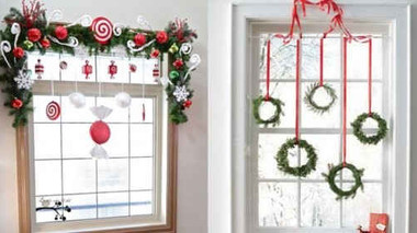 Ý tưởng trang trí cửa sổ đón Noel cực dễ làm