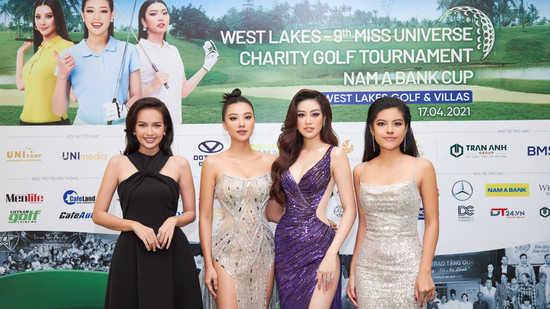 Hoa hậu Khánh Vân, Á hậu Kim Duyên hội ngộ cùng các người đẹp tại giải Golf từ thiện Hoa hậu Hoàn vũ Việt Nam 2021