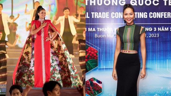 Hoa hậu H'Hen Niê tôn vinh vải thổ cẩm, quảng bá cà phê và tình yêu quê hương Đắk Lắk